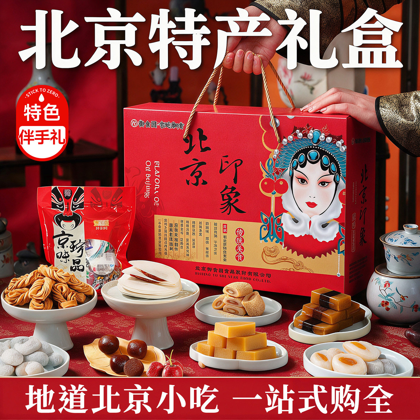 北京特产礼盒驴打滚果脯中式传统糕点好吃的高端零食中秋伴手礼