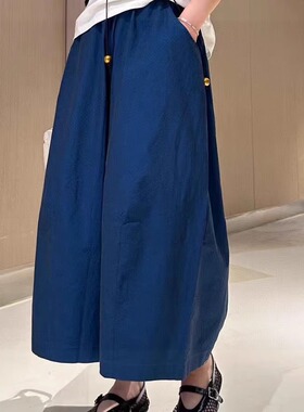 日系山本风 匹马棉宽松八分裤