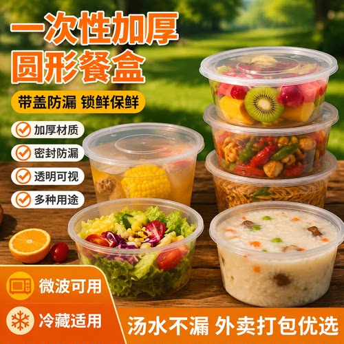 外卖商用一次性透明带盖餐盒