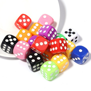 色子骰粒筛子亚克力数字色粒骰子ktv酒吧大排档彩色色子麻将塞子