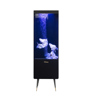 高逸鱼缸自得边几超白玻璃水草缸落地免换水家用水族箱包邮包安装