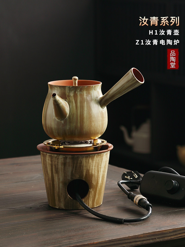 陶土覆古养生电陶炉温茶炉煮茶器烧水泡茶家用电丝加热围炉煮茶壶