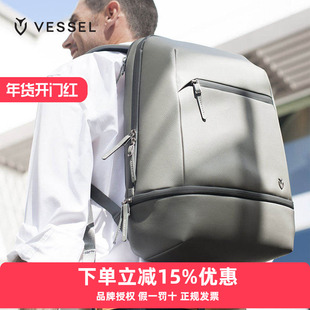 VESSEL双肩背包轻奢高尔夫衣物包便携旅行衣服包干湿分离独立鞋袋