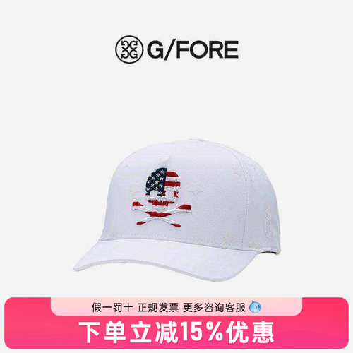 GFORE高尔夫男士帽子透气白色