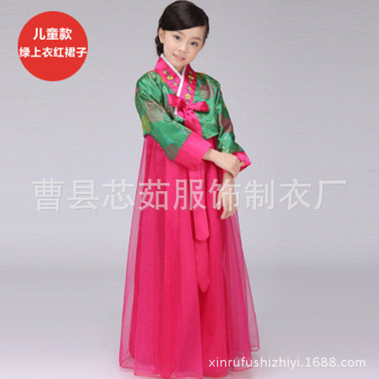 儿童韩服女童装朝鲜族舞蹈服少数民族演出表演服装大长今摄影服饰