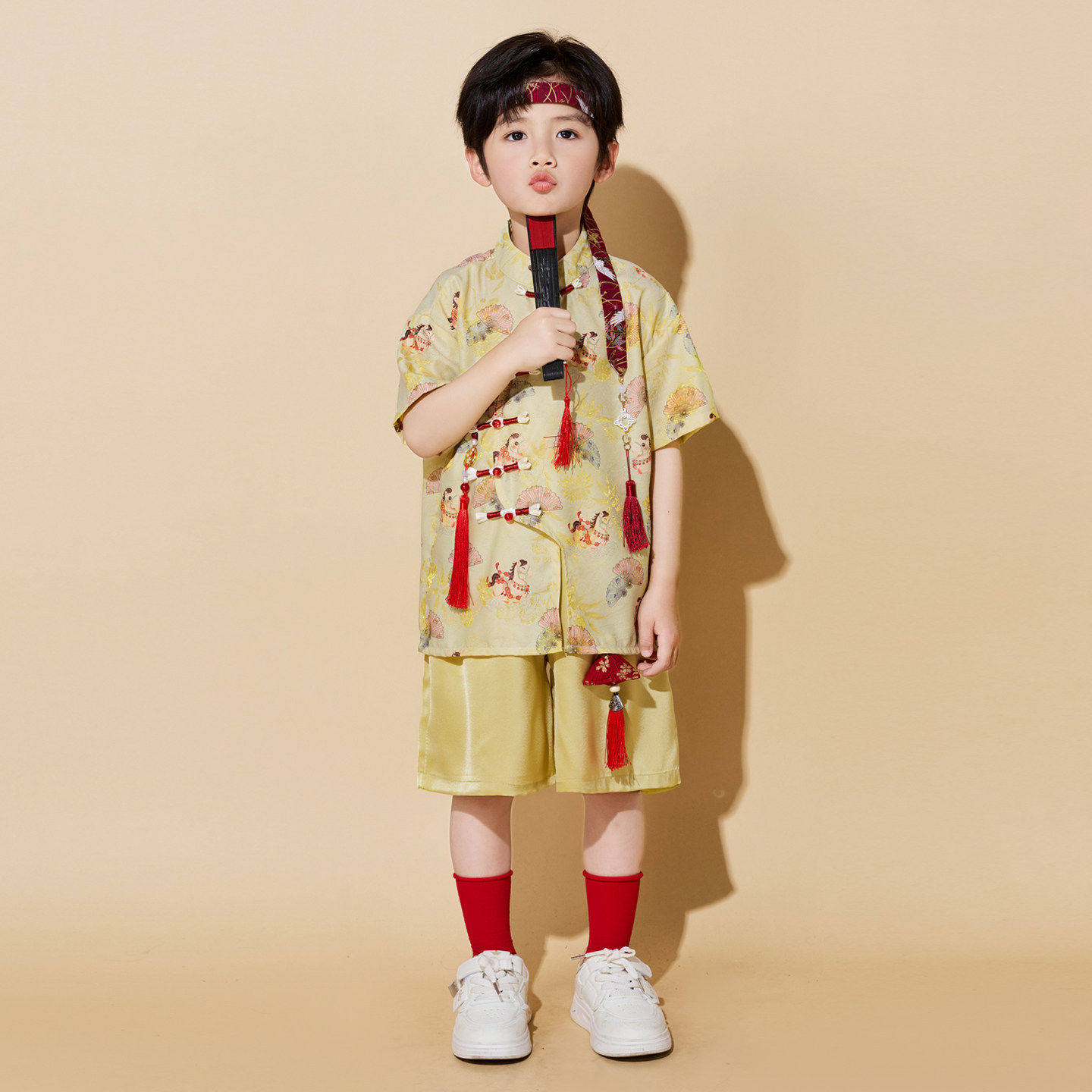 六一儿童演出服中国风唐装小学生古装表演服装汉服男女童旗袍裙子
