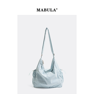 MABULA尼龙帆布包2025冬季新款单肩包小众设计潮牌饺子包斜挎包包