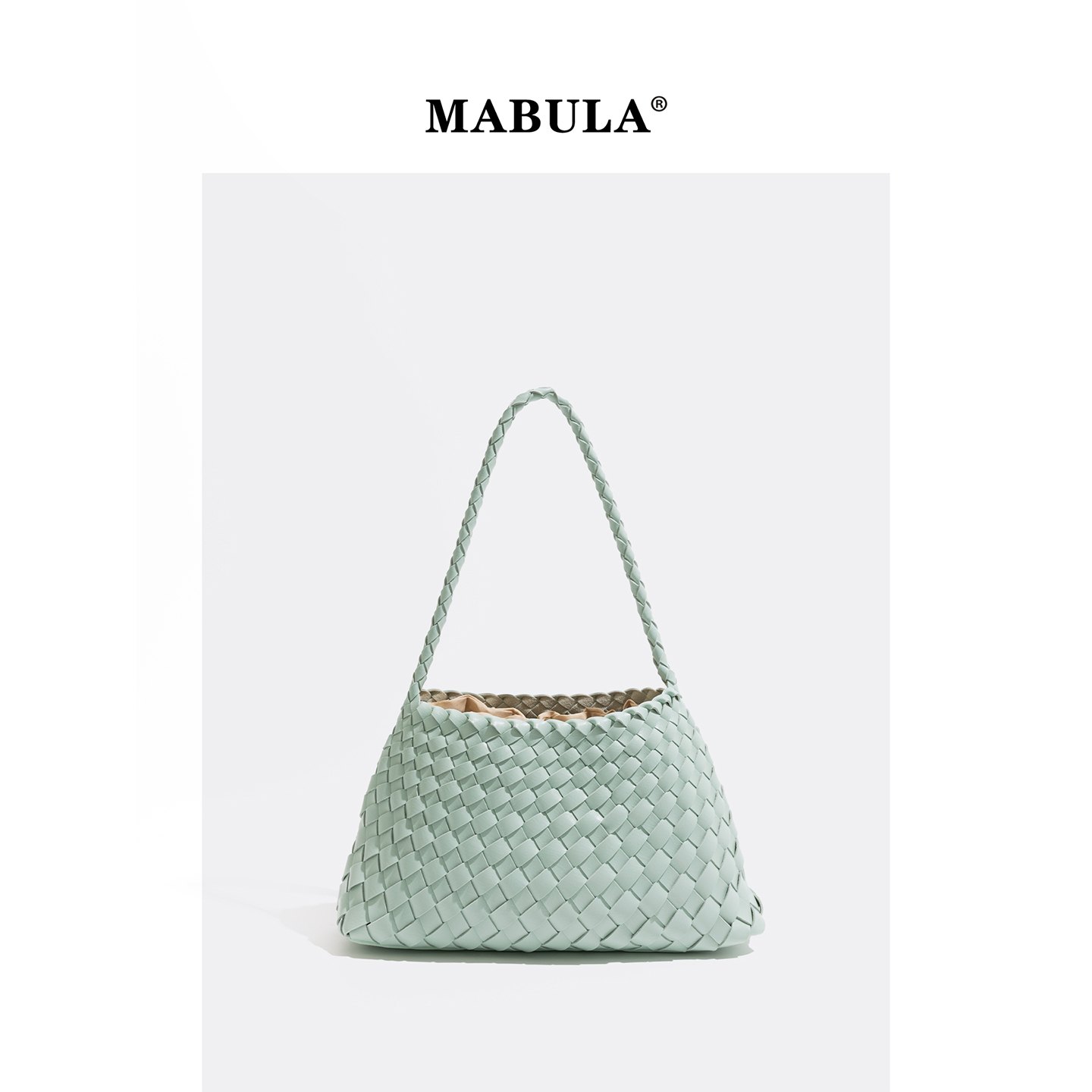 MABULA编织包法式菜篮子托特包