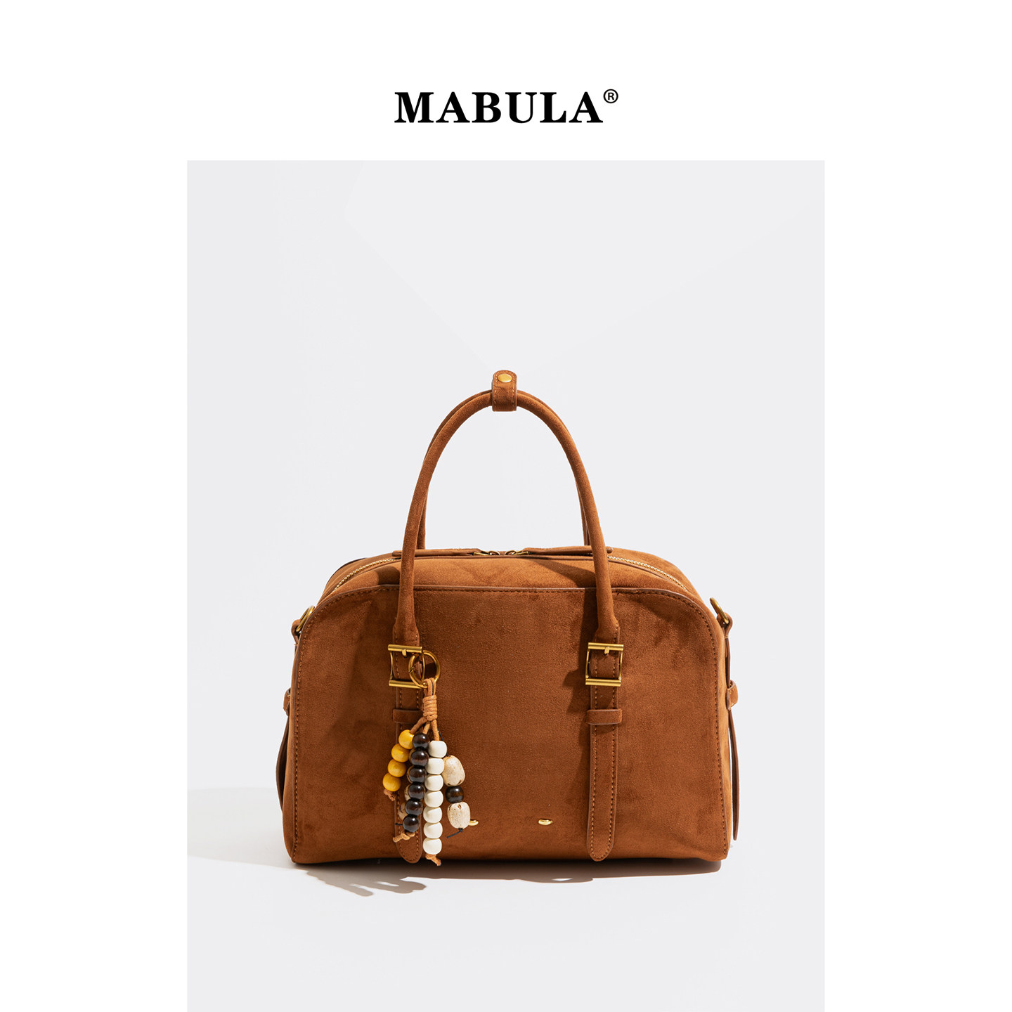 MABULA美式波士顿保龄球包女2025秋冬大容量手提包通勤单肩斜挎包,箱包皮具/热销女包/男包,波士顿包,淘宝优惠券,粉丝福利购,淘宝优惠卷