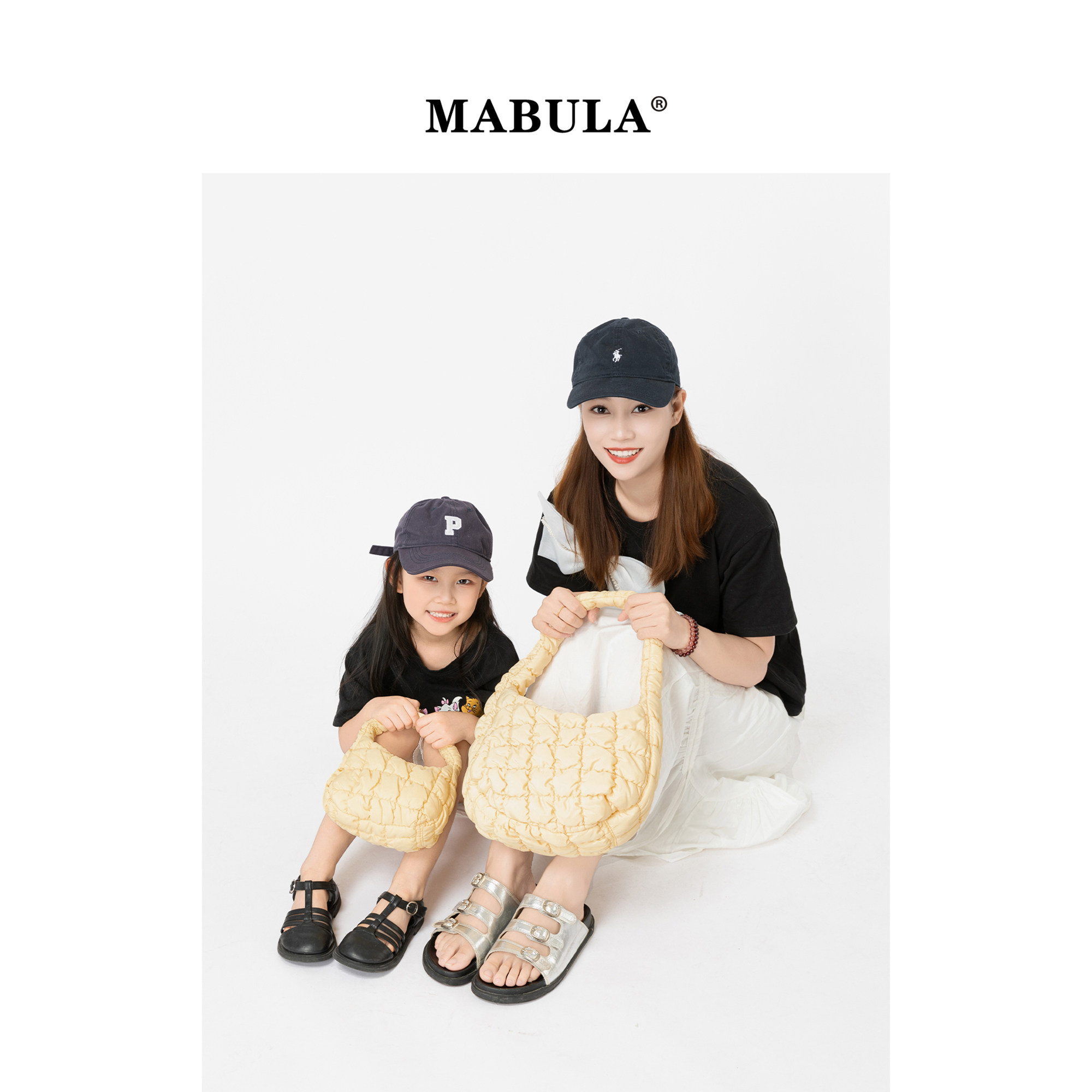 MABULA褶皱云朵包女2025秋冬新款亲子泡泡包饺子包时尚单肩腋下包,箱包皮具/热销女包/男包,手拿包,淘宝优惠券,粉丝福利购,淘宝优惠卷