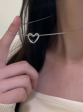 简约甜妹女ins吊坠锁骨链