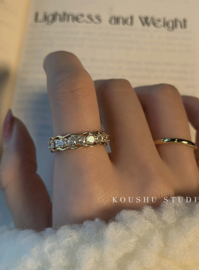 koushu蔻述饰品设计感金色编织