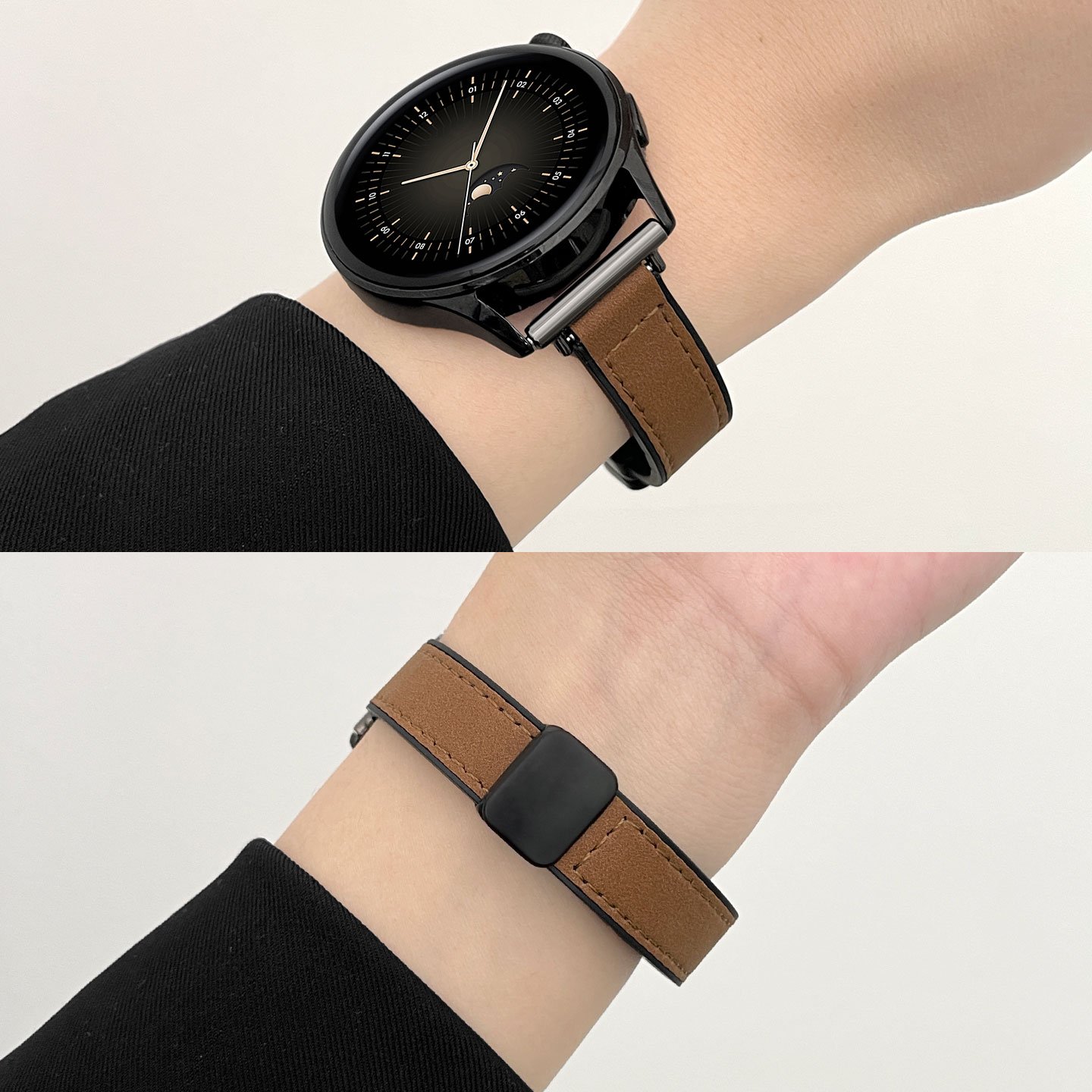 北想华为gt疯马皮手表替换带