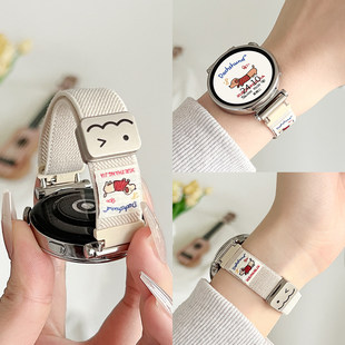 适用华为gt6表带编织磁吸腊肠小狗华为watchgt5手表带gt5pro女表gt4智能gt3运动腕带荣耀gs3i手表带男士41mm