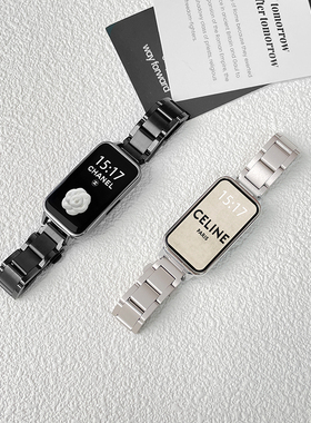 适用KeepB5手环三珠金属表带B4手表表带B4lite不锈钢带新款智能运动keep替换腕带夏天16mm小众高级男女替换带