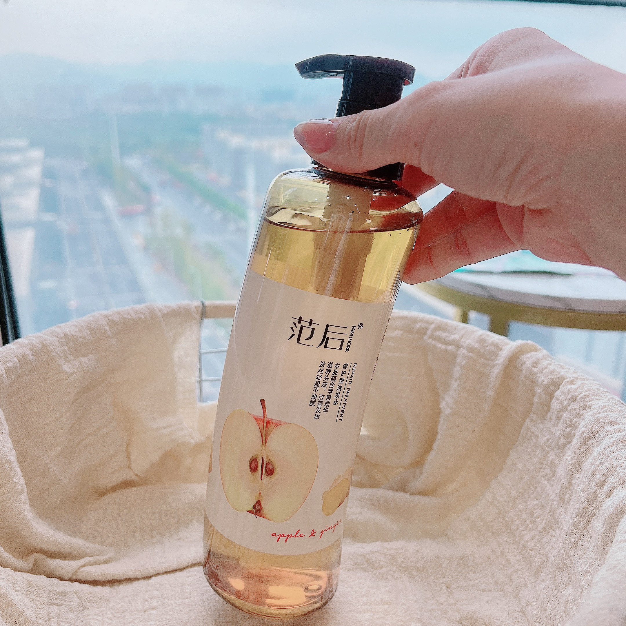 养出强韧秀发~范家苹果生姜滋养修护洗发水改善毛躁清爽头皮500ml