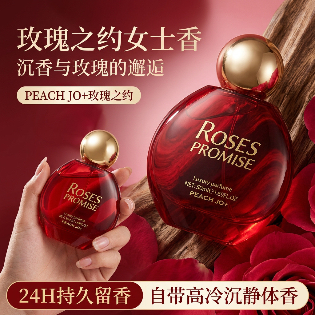 一闻沦陷~PEACH JO+高奢香水玫瑰之约真我女神淡香持久留香