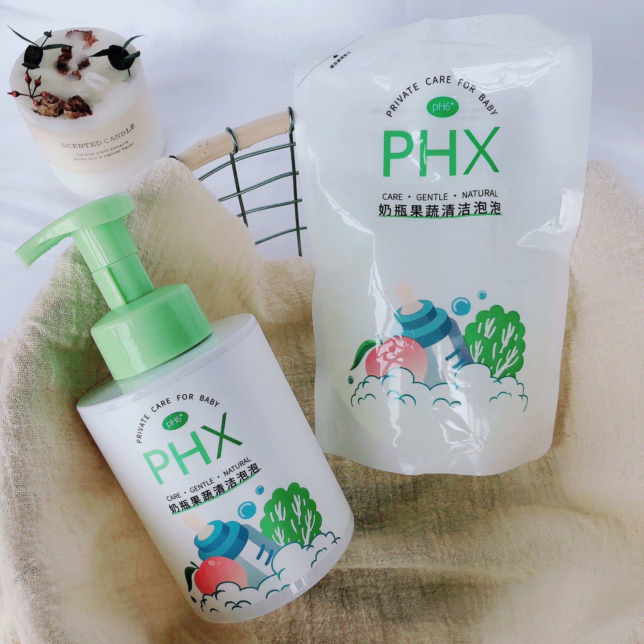 有娃bi囤...超好用~PHX奶瓶果蔬清洁慕斯泡泡易冲洗无残留400ml
