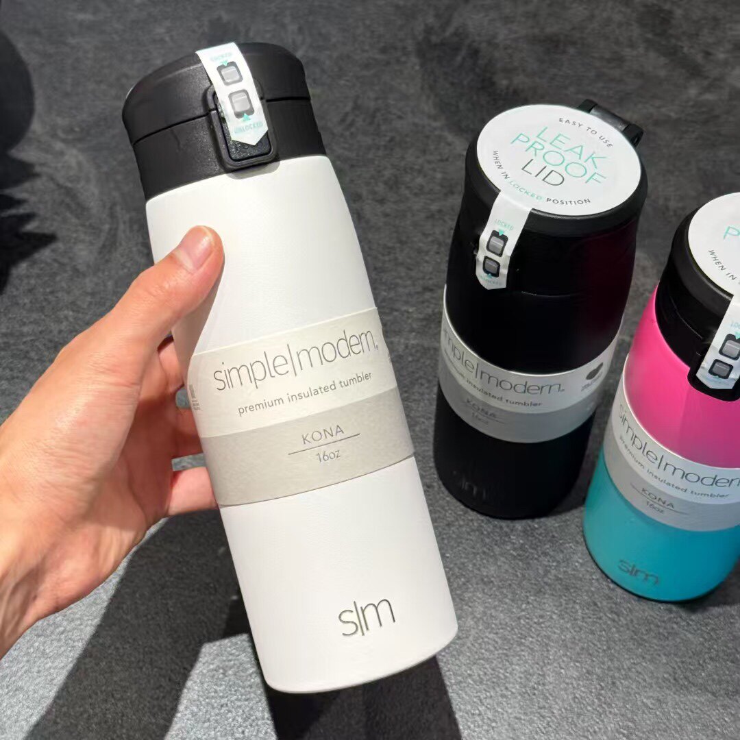 车载户外皆实用~SIM不锈钢真空弹跳保温杯长效保温保冷水杯480ml