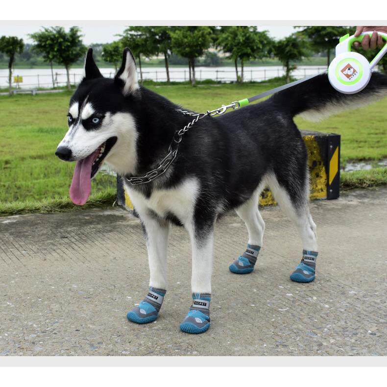 金毛拉布拉多柯基萨摩耶边牧秋冬季防水不掉鞋套中大型犬狗狗鞋子