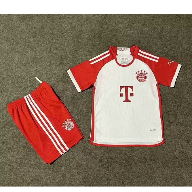 2324拜仁冷门球衣足球服主场客场短袖儿童学生定制印号套装训练服