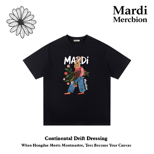 MardiMercredi纯棉卡通情侣T恤