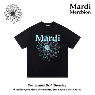 Mardi Mercredi韩国正品小雏菊字母印花宽松休闲短袖T恤上衣女款