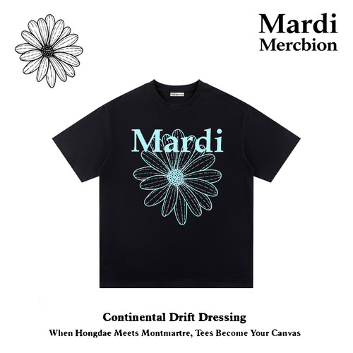 Mardi Mercredi韩国正品小雏菊字母印花宽松休闲短袖T恤上衣女款