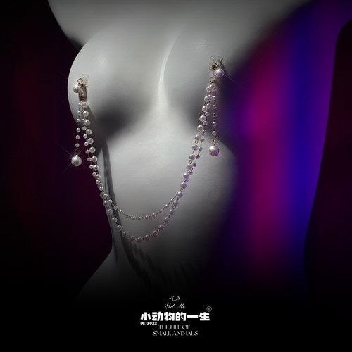 珍珠乳夹皮筋不痛乳头调教