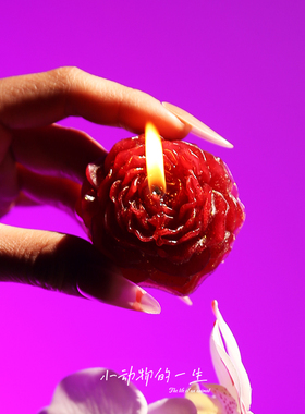 低温蜡烛40度牡丹花玫瑰花滴蜡20s不伤皮肤m情调鎏金可撕拉情侣30