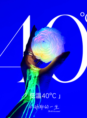 香薰低温蜡烛夜光牡丹花40度情侣字母情调可撕拉荧光红色渐变反光
