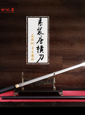 龙泉蒋氏宝剑素装唐横刀刀具 防身 冷兵器收藏刀剑宝剑真剑未开刃