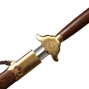 龙泉蒋氏宝剑武当太极剑长柄环首软剑不锈钢黄铜八卦剑未开刃