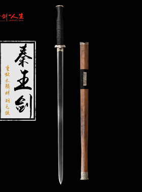 龙泉蒋氏宝剑秦王剑汉剑花纹钢手工一体刀剑刀具防身冷兵器未开刃