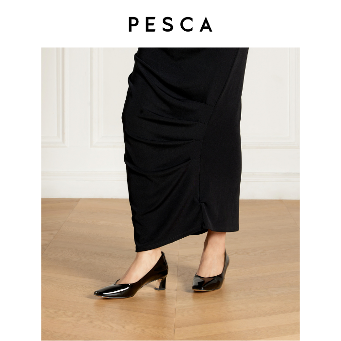 方头粗跟法式复古简约百搭单鞋