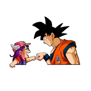 七龙珠阿拉蕾碰拳反光车贴动漫电动摩托卡通车身玻璃划痕装饰贴纸