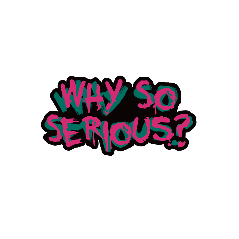 小丑个性创意车贴WHY SO SERIOUS电动摩托车头盔行李箱反光装饰贴