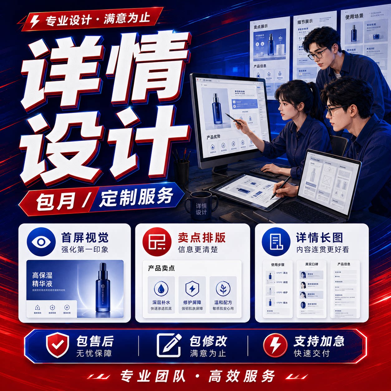 阿里巴巴国际站店铺装修速卖通主首页旺铺详情页设计制作模板美工