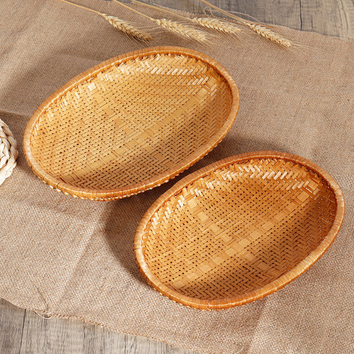 竹编制品簸箕手工农家晾晒托盘