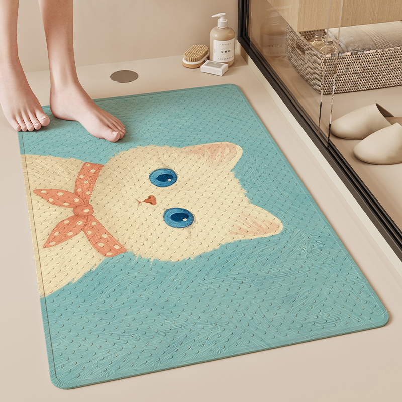浴室防滑垫淋浴儿童洗澡间踩脚垫防摔防水PVC垫子厕所卫生间地垫