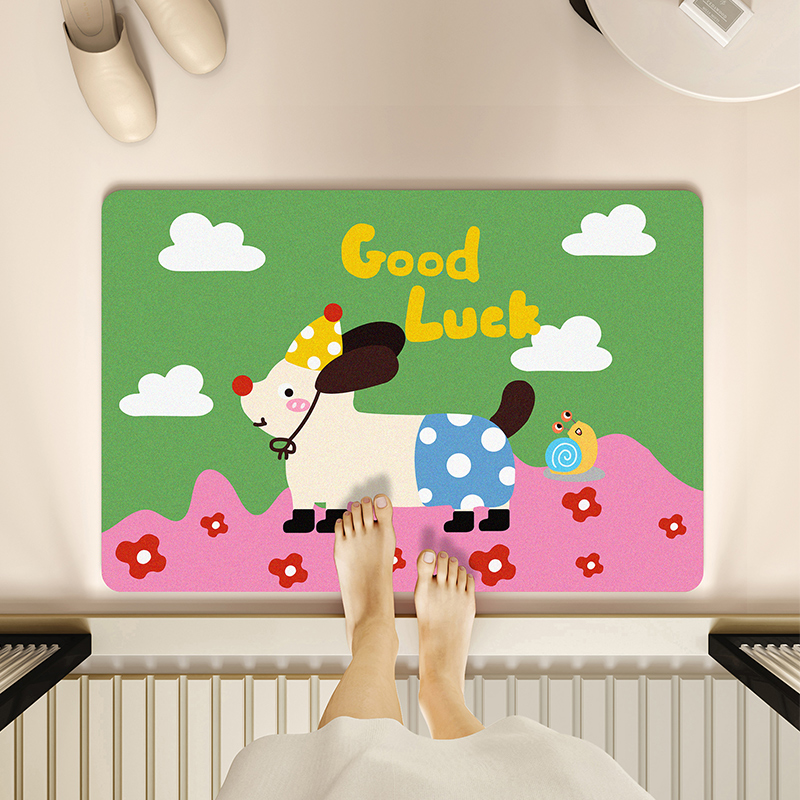 卡通浴室吸水地垫防滑速干脚垫厕所卫生间门口门垫