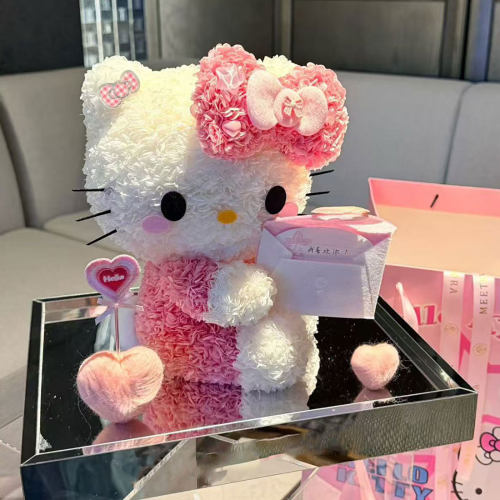 hellokitty永生花摆件玩偶