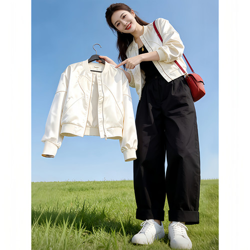 小个子高级感短款棒球服外套女