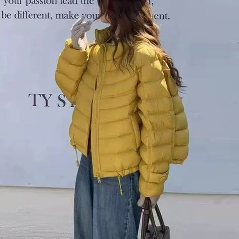 短款立领排骨羽绒棉服女2026冬季新款小个子休闲百搭保暖夹棉上衣