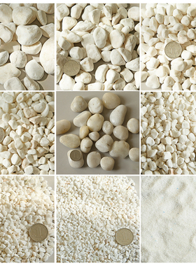 天然白石子鹅卵石庭院石头造景