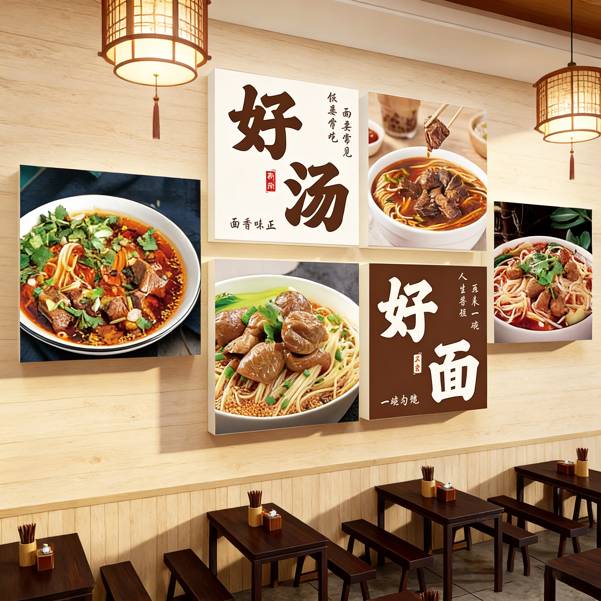 网红面馆店墙面装饰墙贴画米线螺蛳粉餐饮店氛围布置广告贴纸海报,家居饰品,软装墙贴,淘宝优惠券,粉丝福利购,淘宝优惠卷