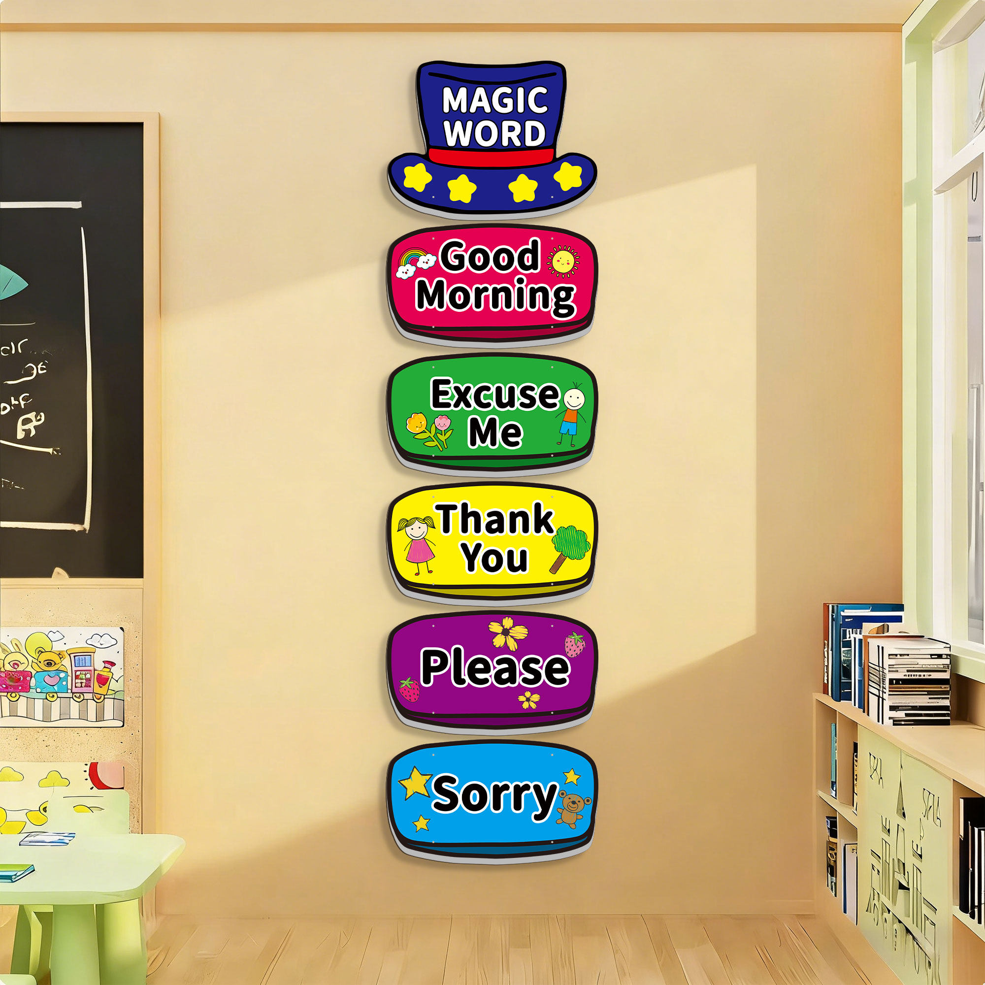 英语教室布置装饰图书角环创幼儿园阅读绘本馆培训机构班级文化墙,家居饰品,文化墙贴,淘宝优惠券,粉丝福利购,淘宝优惠卷