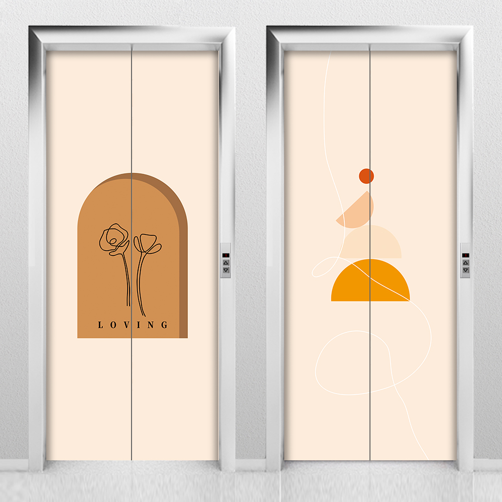 入户电梯门贴纸装饰贴画现货速发