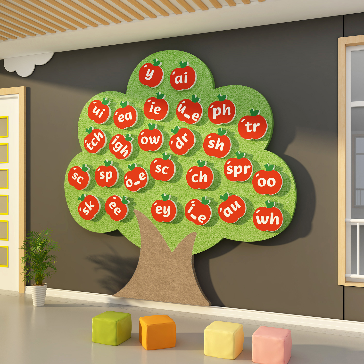 毛毡墙贴幼儿园环创主题墙面装饰