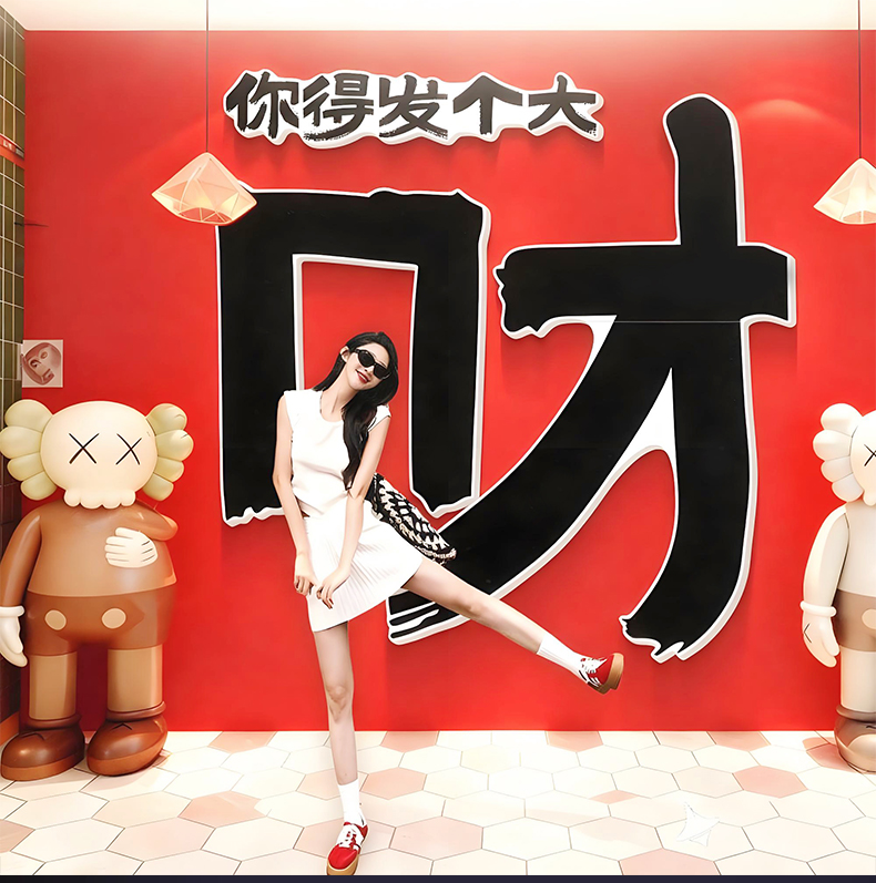 网红打卡墙吸引人多种款式可选